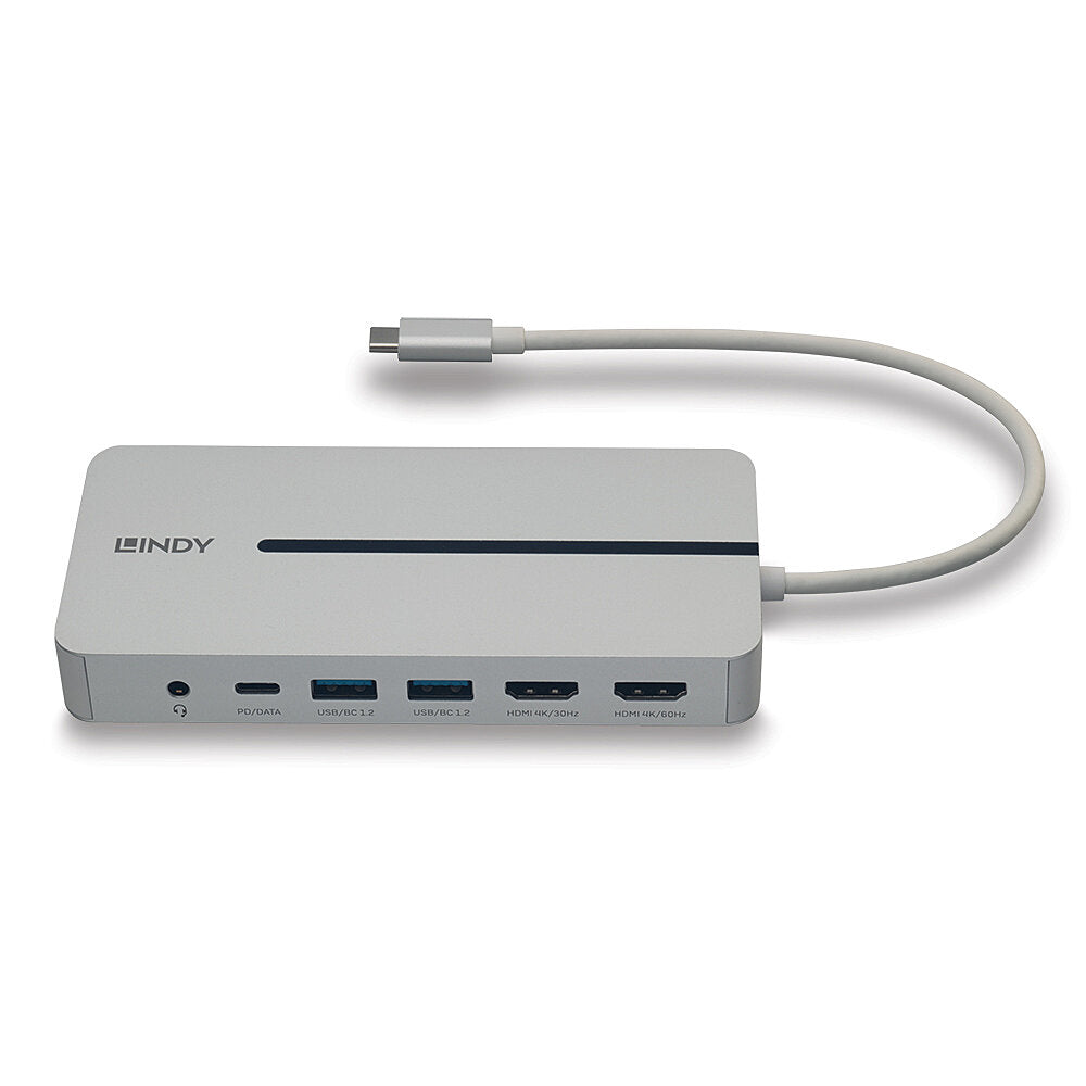 Lindy Dockingstation – USB-C, 2× HDMI, 2× USB-A, 3,5 mm