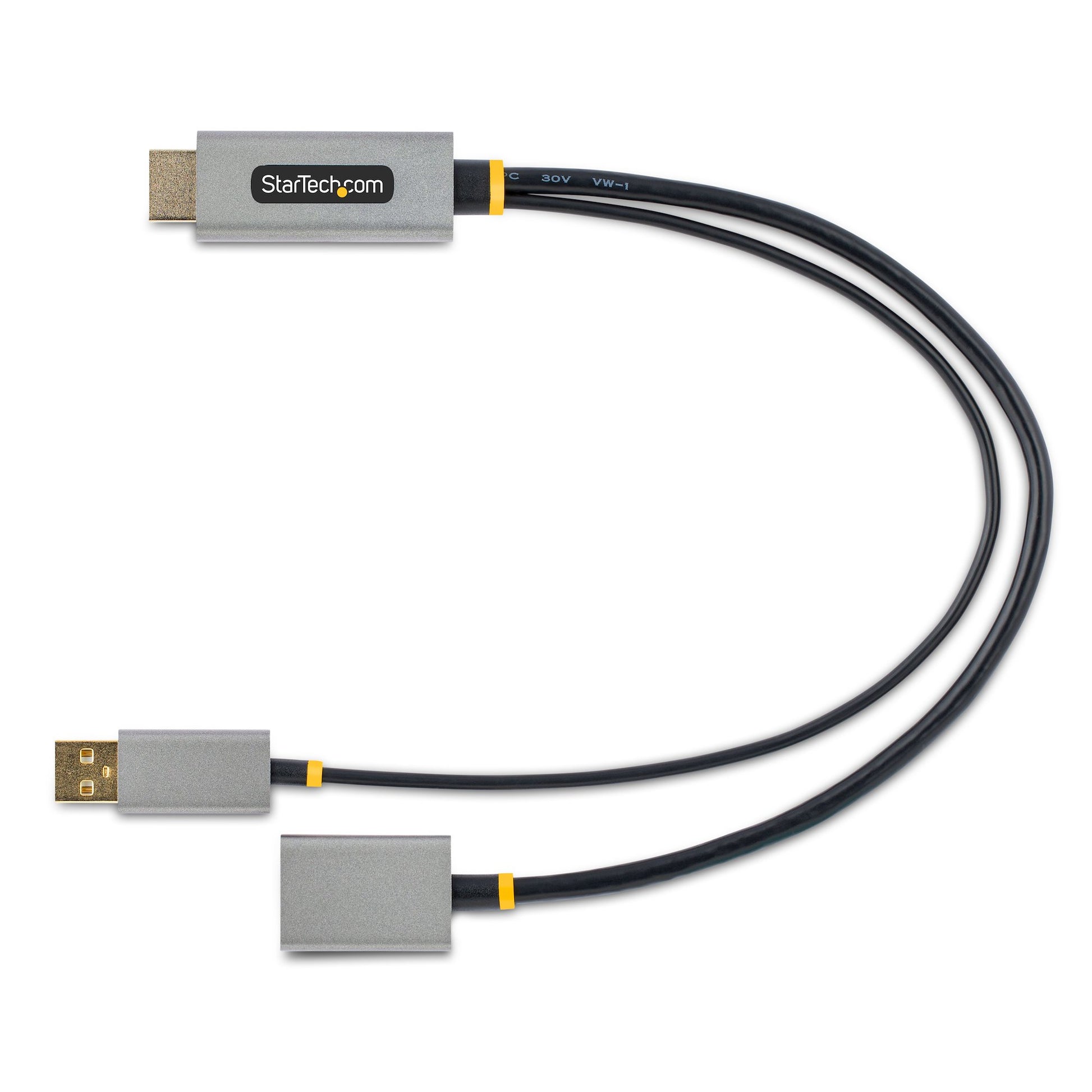 StarTech.com HDMI auf DisplayPort Adapter HDMI 2.0 4K 60 Hz – 0,3 m – aktiv, HDR – für Laptops und PCs