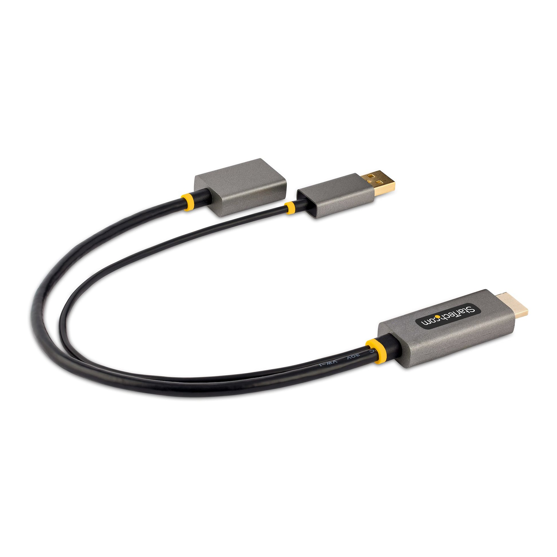 StarTech.com HDMI auf DisplayPort Adapter HDMI 2.0 4K 60 Hz – 0,3 m – aktiv, HDR – für Laptops und PCs