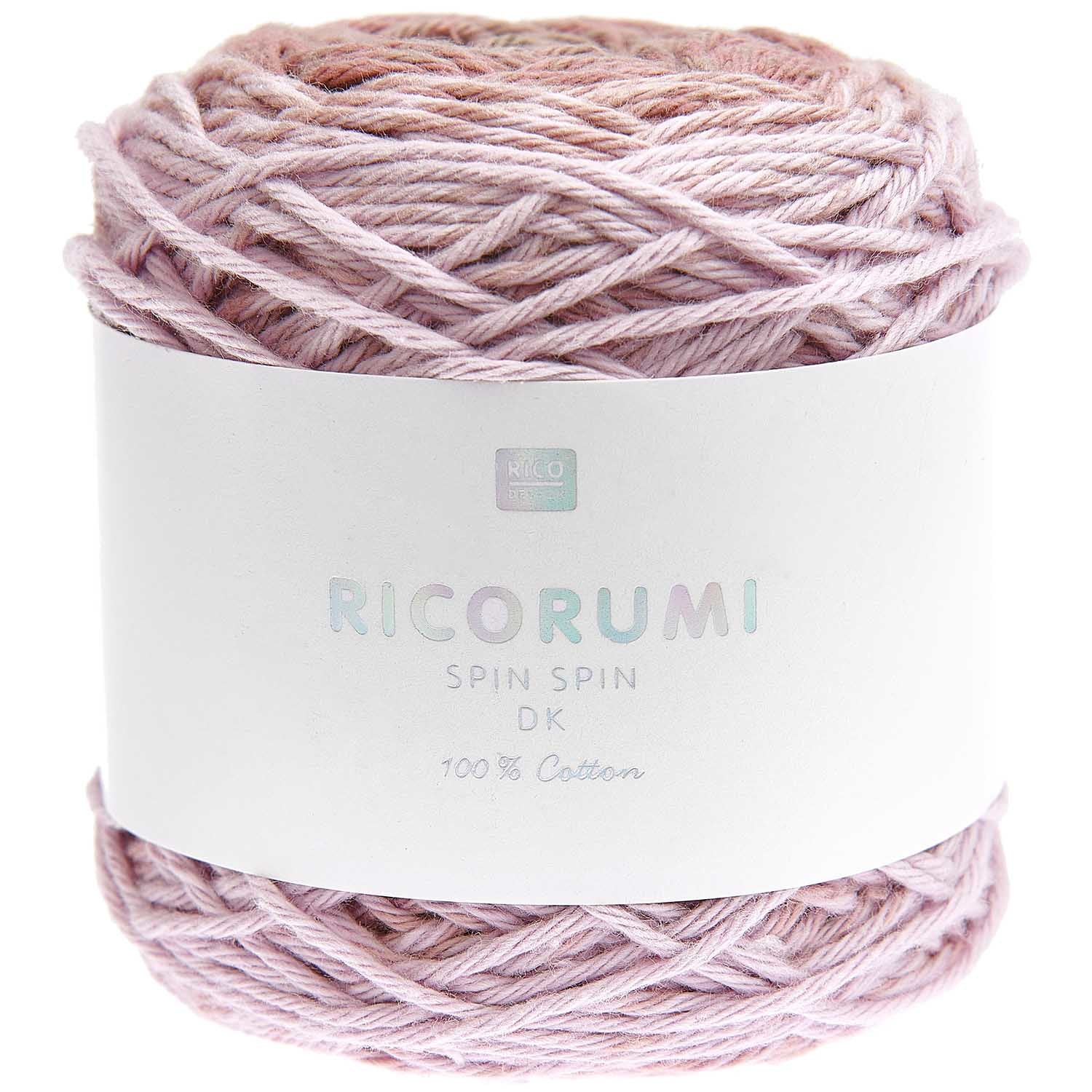 Rico Design Ricorumi Spin Feines Garn Rotbraun – 50 g, 115 m, Nadel 3 mm, 100% Baumwolle