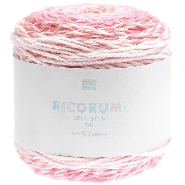Rico Design Ricorumi Spin Spin Garn Weiss – 50 g, 115 m, Nadel 4 mm, 100% Baumwolle, 1 Stk.
