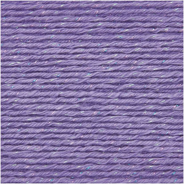Rico Design Ricorumi Twinkly Garn Lila – 25 g, 52 m, Nadel 4 mm, 99% Baumwolle/1% Polyester, 1 Stk.