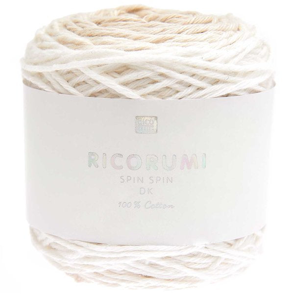 Rico Design Ricorumi Spin Spin Garn Nature – 50 g, 115 m, Nadel 4 mm, 100% Baumwolle, 1 Stk.