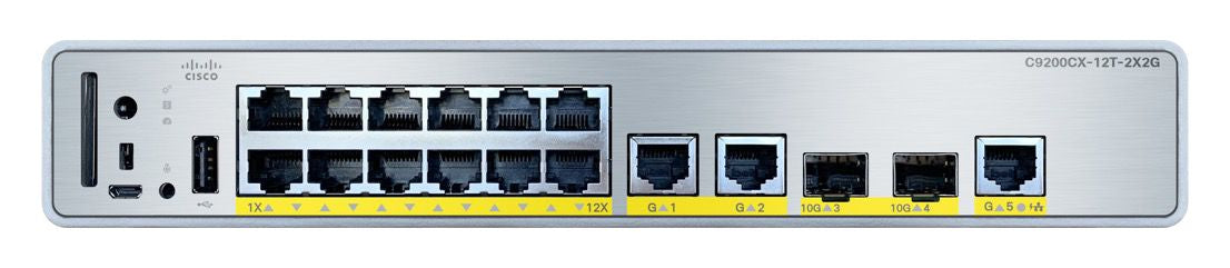 Cisco C9200CX-12T-2X2G-A – Managed Switch – 15×GbE, 2×SFP+, PoE, 1U