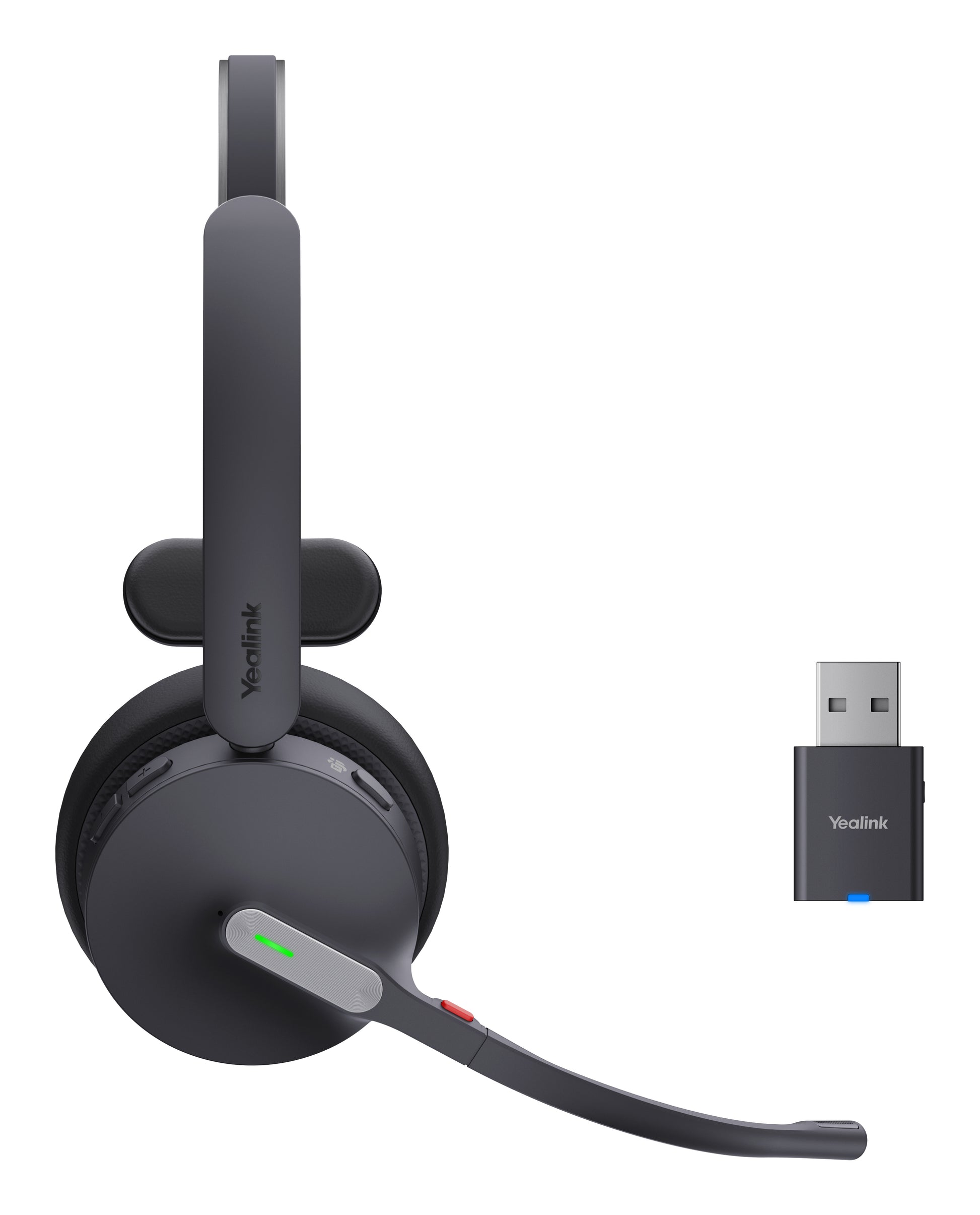 Yealink WH64 – Mono Headset – DECT/Bluetooth – Schwarz – für Microsoft Teams – bis 26 h