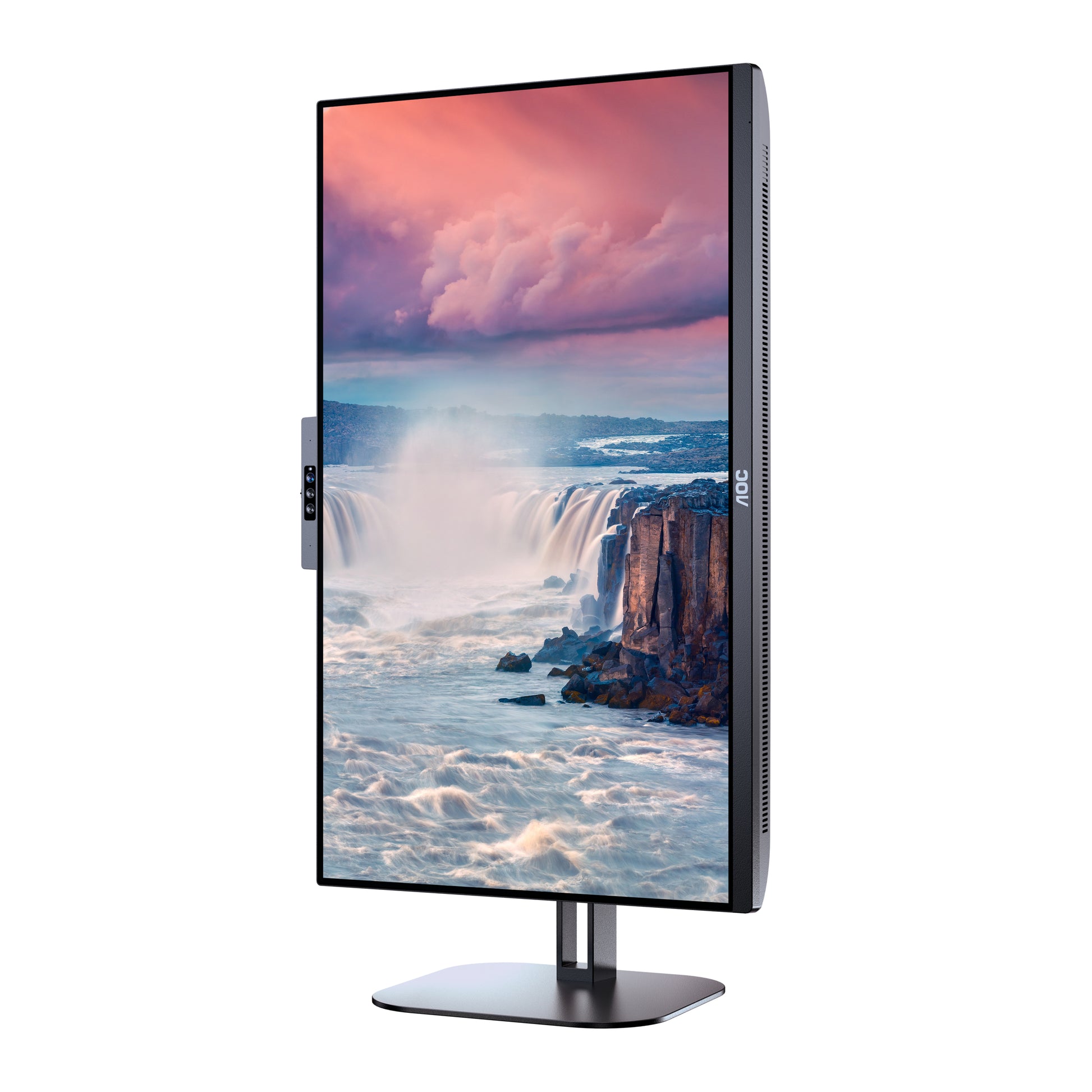 AOC 24V5CW/BK – Monitor, 23,8", IPS, 75 Hz, 300 cd/m², USB-C, Webcam, VESA 100 × 100, Schwarz