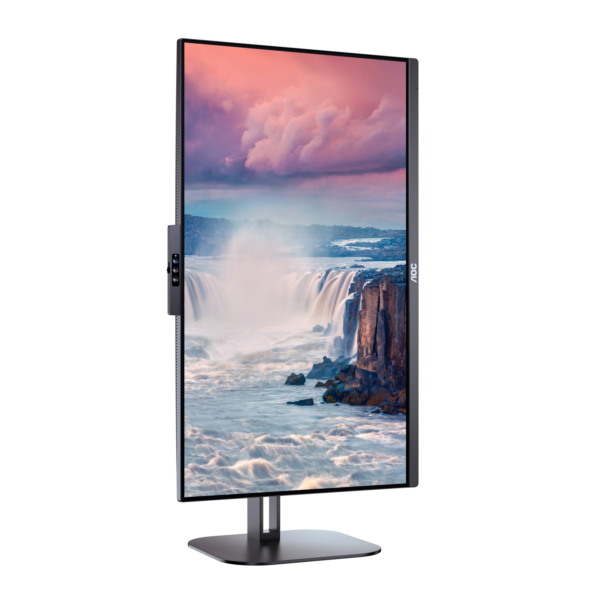 AOC 24V5CW/BK – Monitor, 23,8", IPS, 75 Hz, 300 cd/m², USB-C, Webcam, VESA 100 × 100, Schwarz