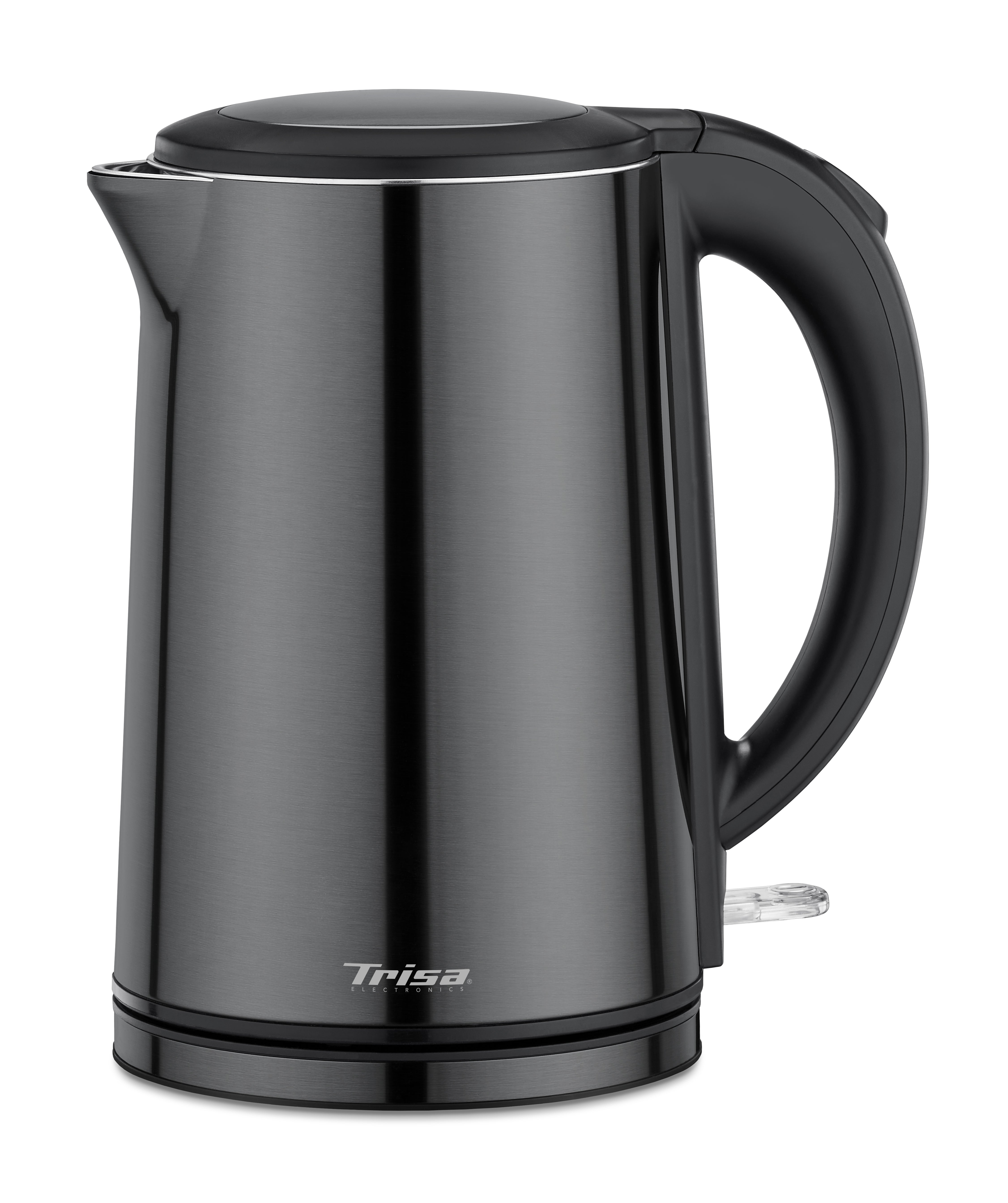Trisa Comfort Touch Wasserkocher – 1,5 l, Edelstahl, Schwarz
