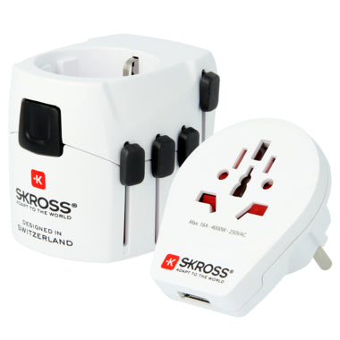 Skross World & USB Netzadapter – 1750 W, 1× USB, 3-polig (geerdet)