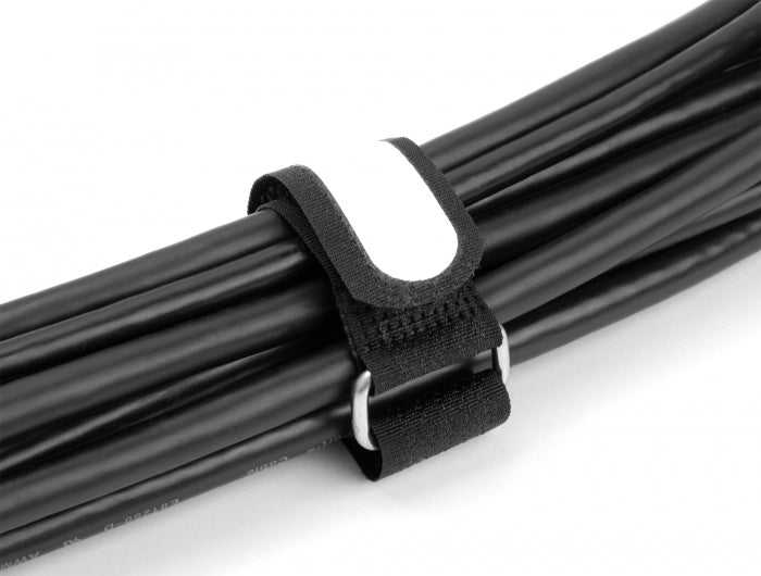 DeLOCK Klettkabelbinder, 20×127 mm, 5 Stk. – schwarz