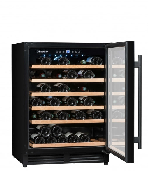 Climadiff Weinkühlschrank CBU51S2B – 143 l, 240 V, Kompressor, Energieeffizienzklasse F