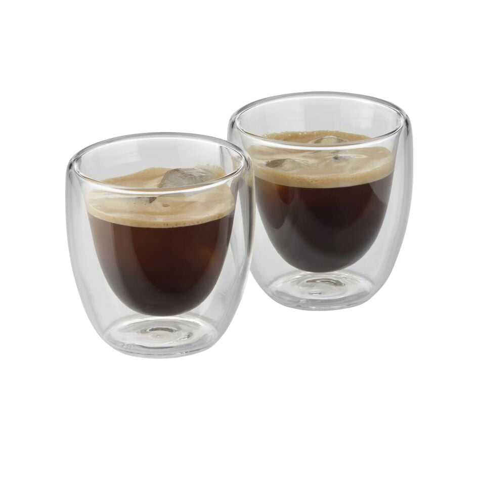 WMF Espressoglas Kult – 2er Set, 80 ml, Borosilikatglas, Transparent, doppelwandig, spülmaschinenfest