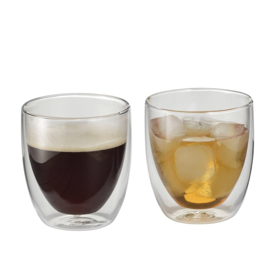 WMF Cappuccinoglas Kult – 2er Set, 250 ml, Borosilikatglas, Transparent, doppelwandig, spülmaschinenfest