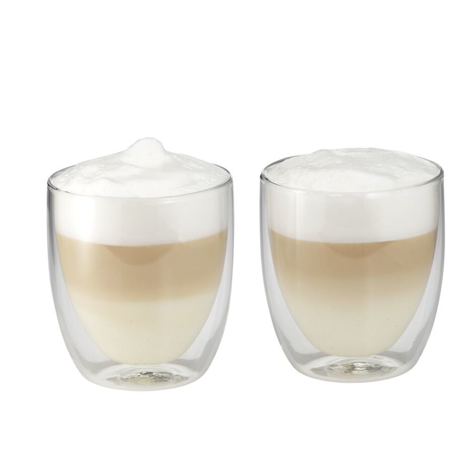 WMF Cappuccinoglas Kult – 2er Set, 250 ml, Borosilikatglas, Transparent, doppelwandig, spülmaschinenfest