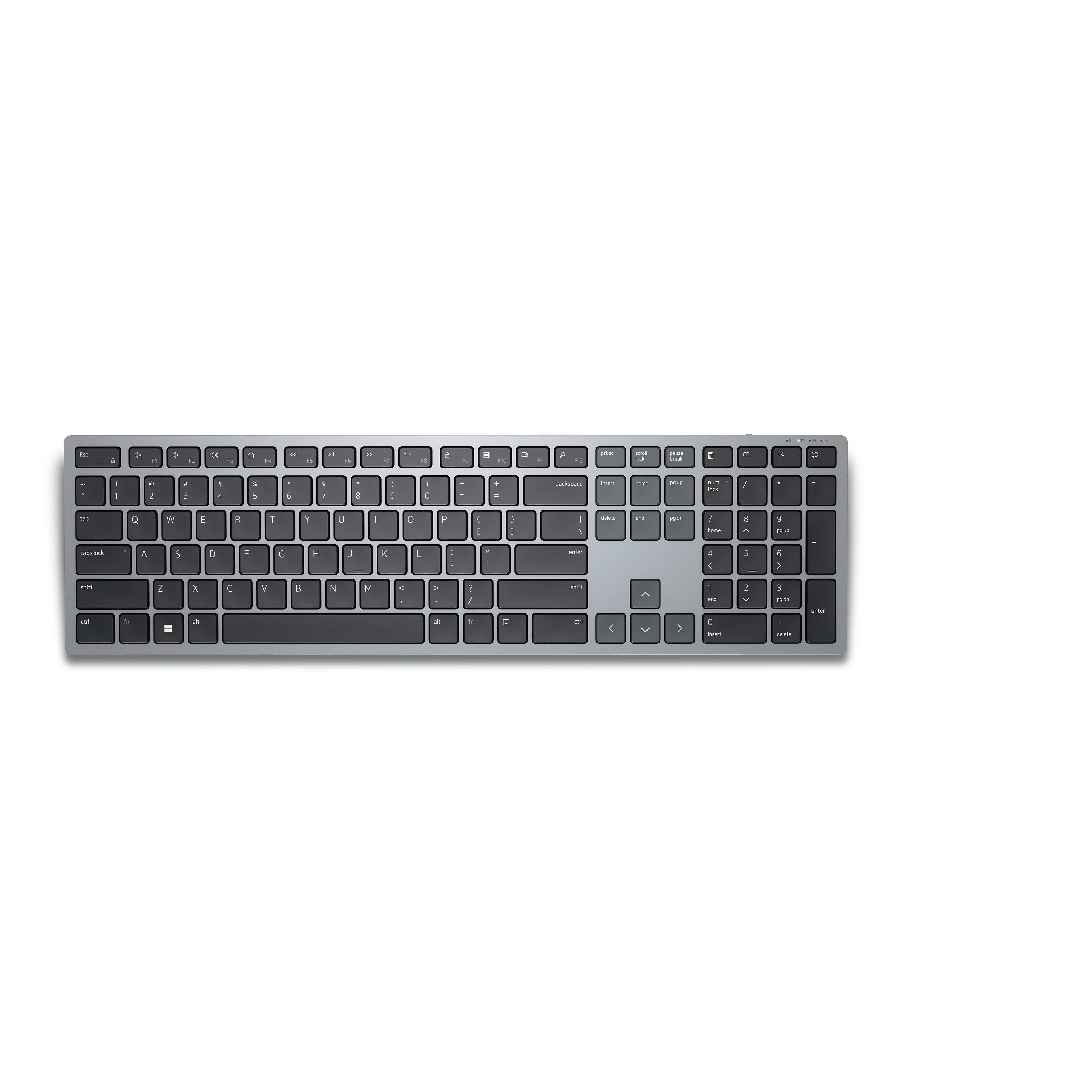 Dell Pro Plus KB700 – Tastatur – Bluetooth & 2,4 GHz (USB-A Empfänger) – QWERTY (RU) – Grau