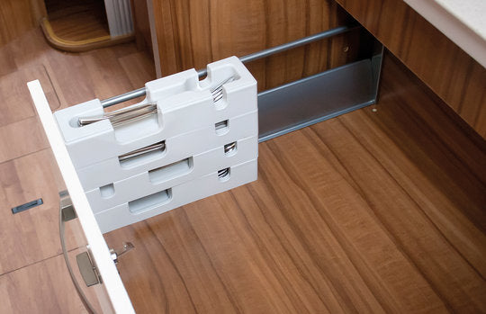 purVario Schubladeneinsatz – Kunststoff – Weiss – 65 × 40 × 250 mm