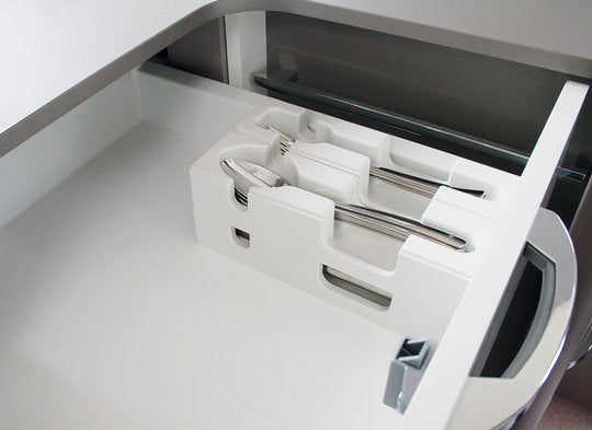 purVario Schubladeneinsatz – Kunststoff – Weiss – 65 × 40 × 250 mm