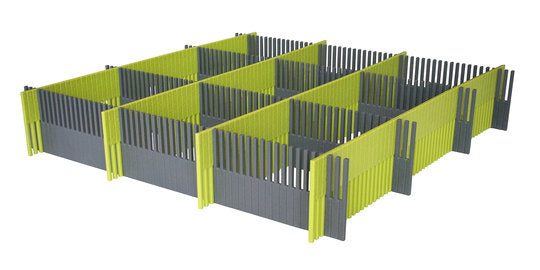 purVario Schubladeneinsatz – Kunststoff – Grau/Grün – 330 × 60 × 3 mm