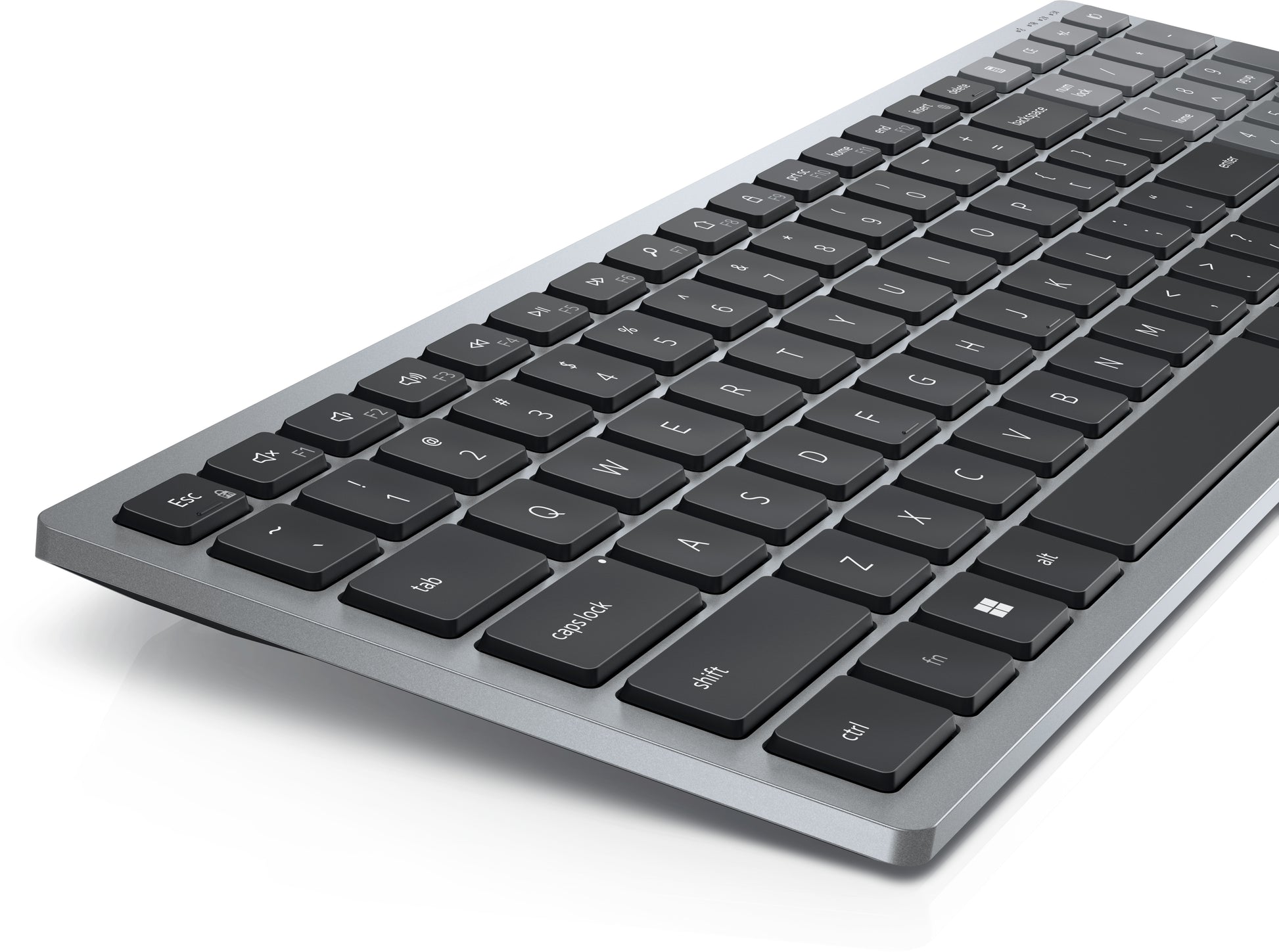 DELL Tastatur, kabellos (Bluetooth/2,4 GHz), US-Layout (EN), Fullsize (mit Ziffernblock), Scissor – für Windows
