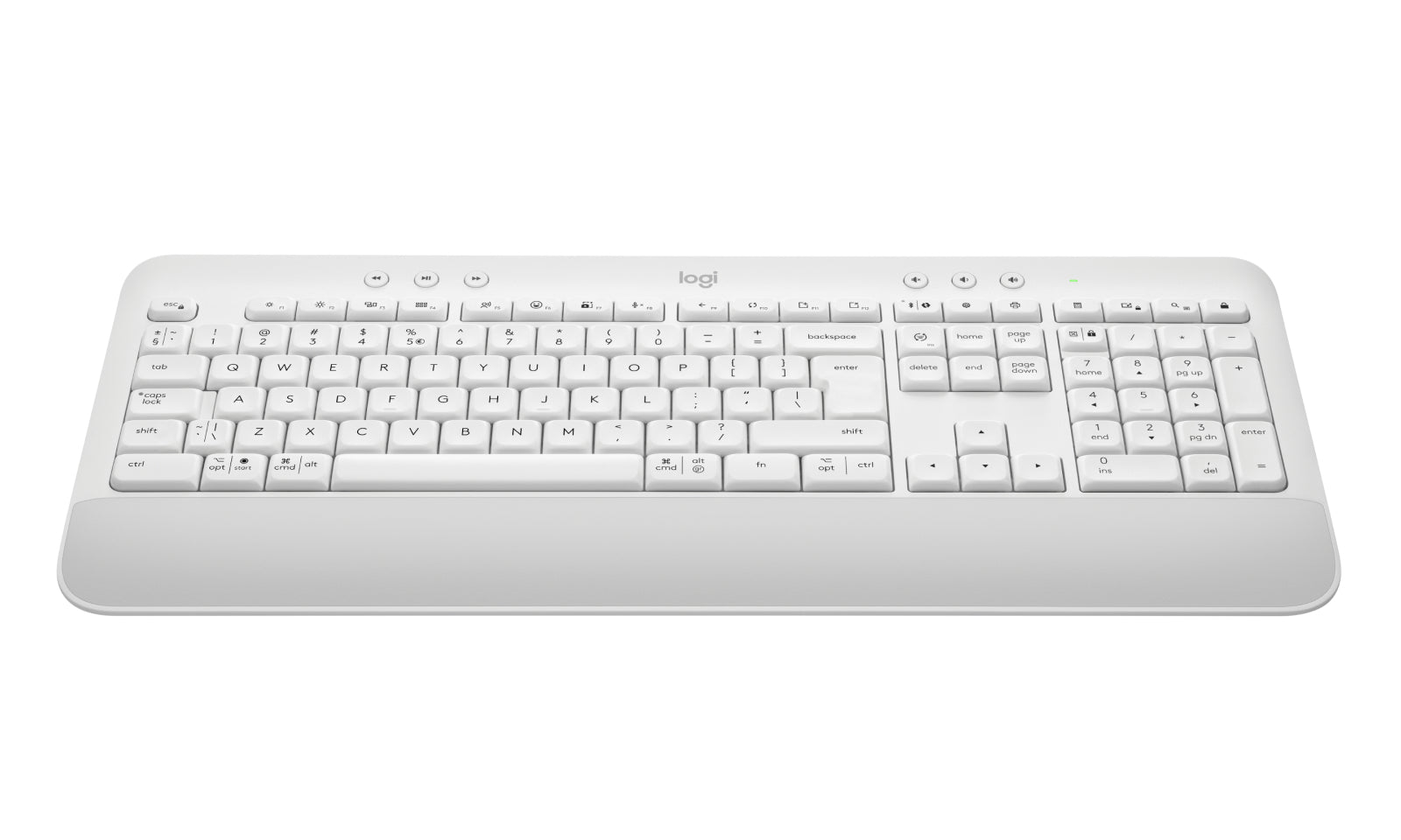 Logitech Signature K650 – Tastatur – Membran – Bluetooth & 2,4 GHz (Logi Bolt) – QWERTY (RUS) – Weiss