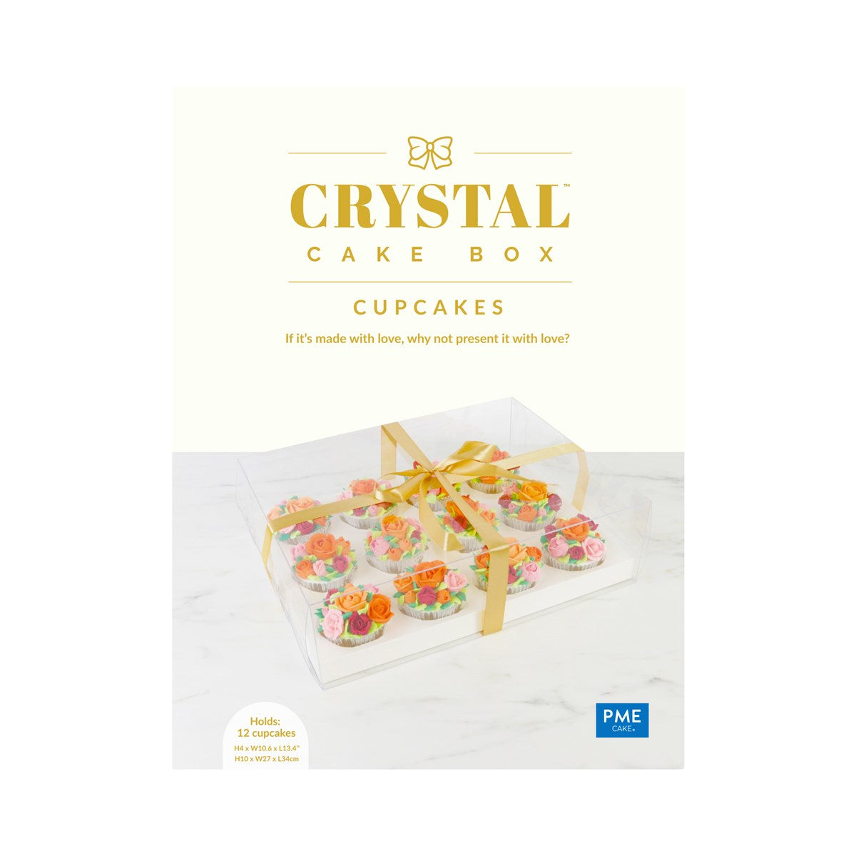 PME Vorratsdose 27 × 34 × 10 cm, Kunststoff, Transparent, für 12 Cupcakes
