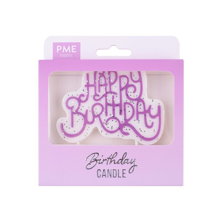PME Geburtstagskerzen – Rosa – 7 × 10 cm – 1 Stk