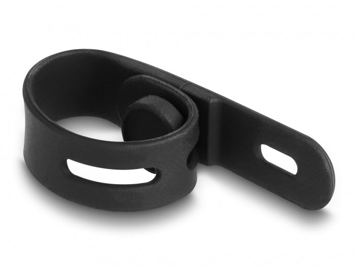 DeLOCK Softbinder 118 × 12 mm, Silikon, schwarz/weiss, wiederverwendbar, 10 Stk.
