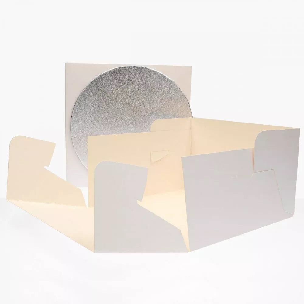 FunCakes Tortenbox – 259 × 259 × 150 mm, weiss – 1 Stk.