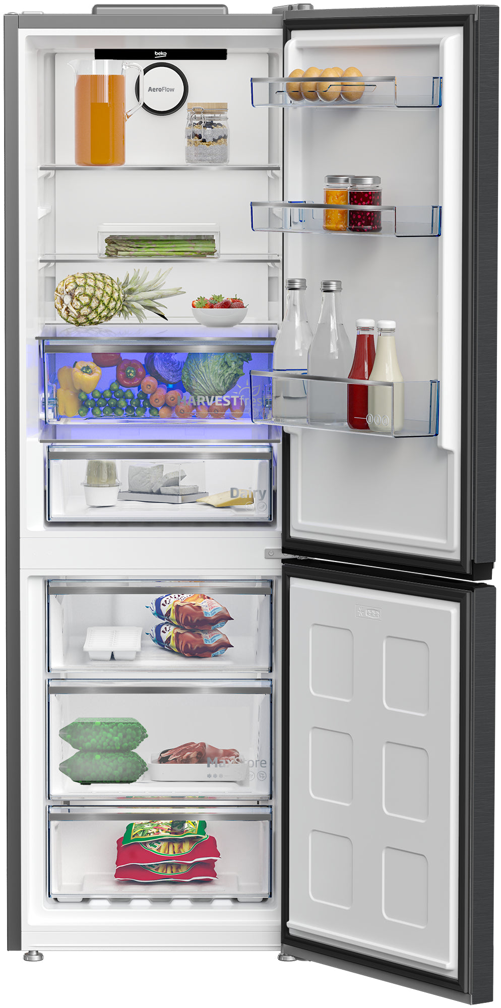 Beko Kühl-Gefrierkombination KG530 – 316 l, 230 V, Energieeffizienzklasse C, 35 dB