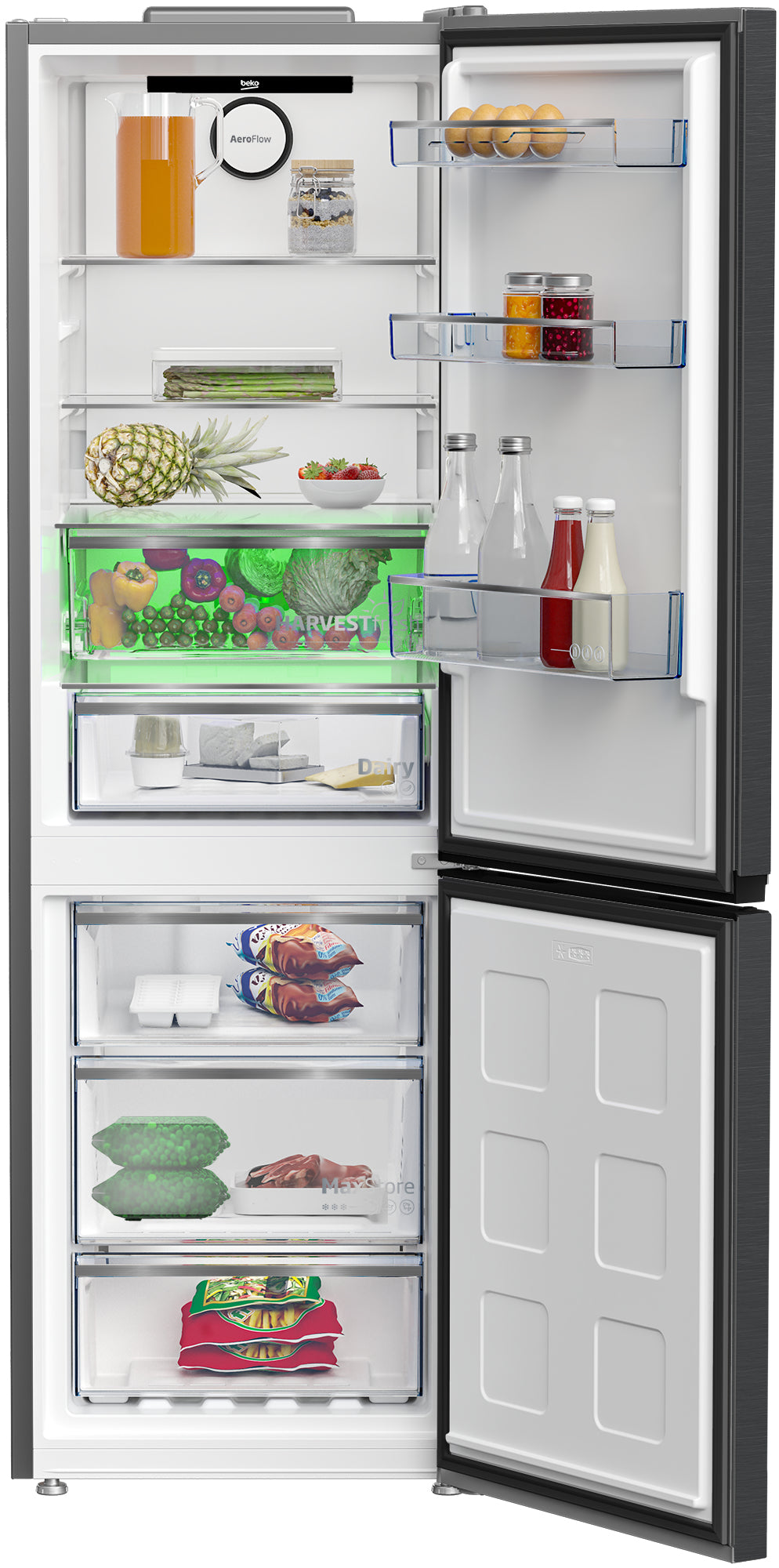 Beko Kühl-Gefrierkombination KG530 – 316 l, 230 V, Energieeffizienzklasse C, 35 dB