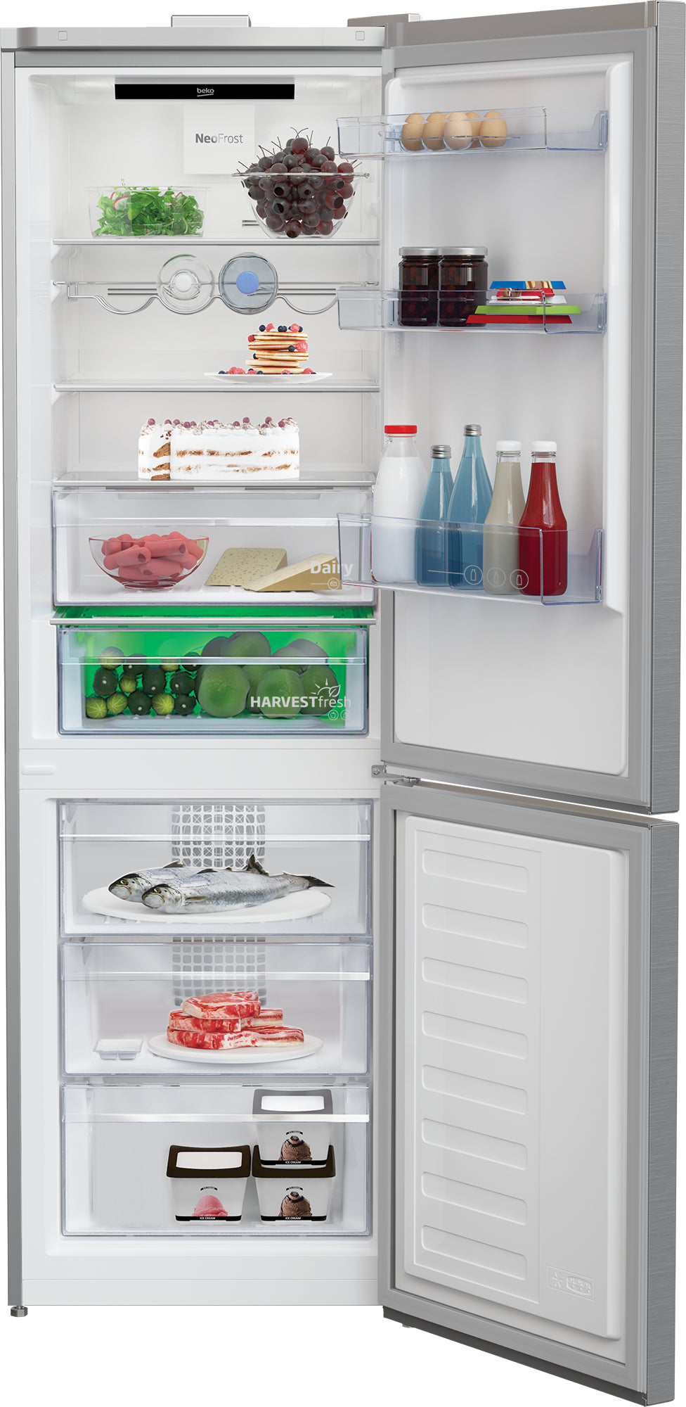 Beko Kühl-Gefrierkombination KG710 – 323 l, 230 V, Kompressor, Energieeffizienzklasse B