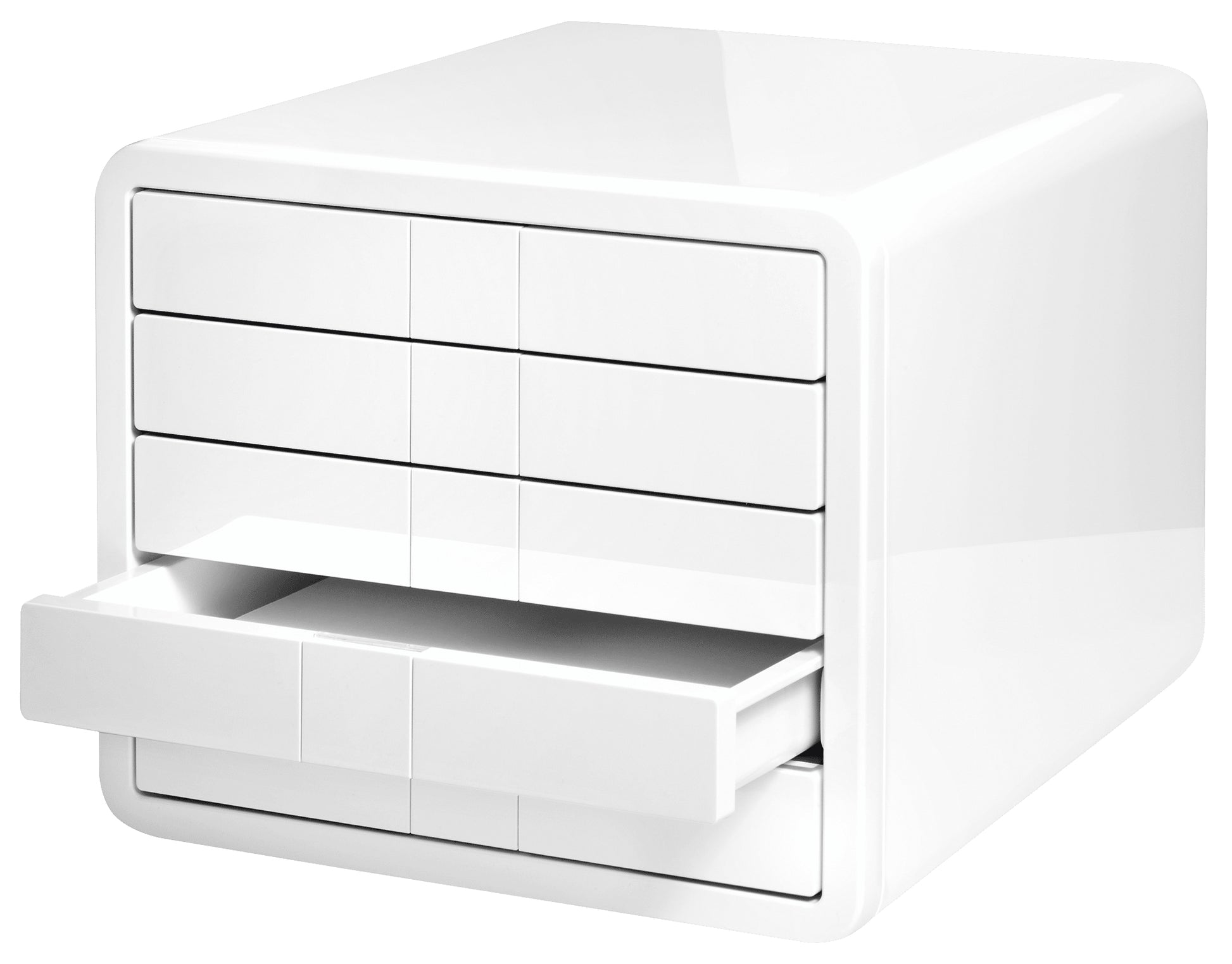 HAN Schubladenbox Smart-Line – 5 Schubladen, Weiss ABS, Hergestellt in Deutschland