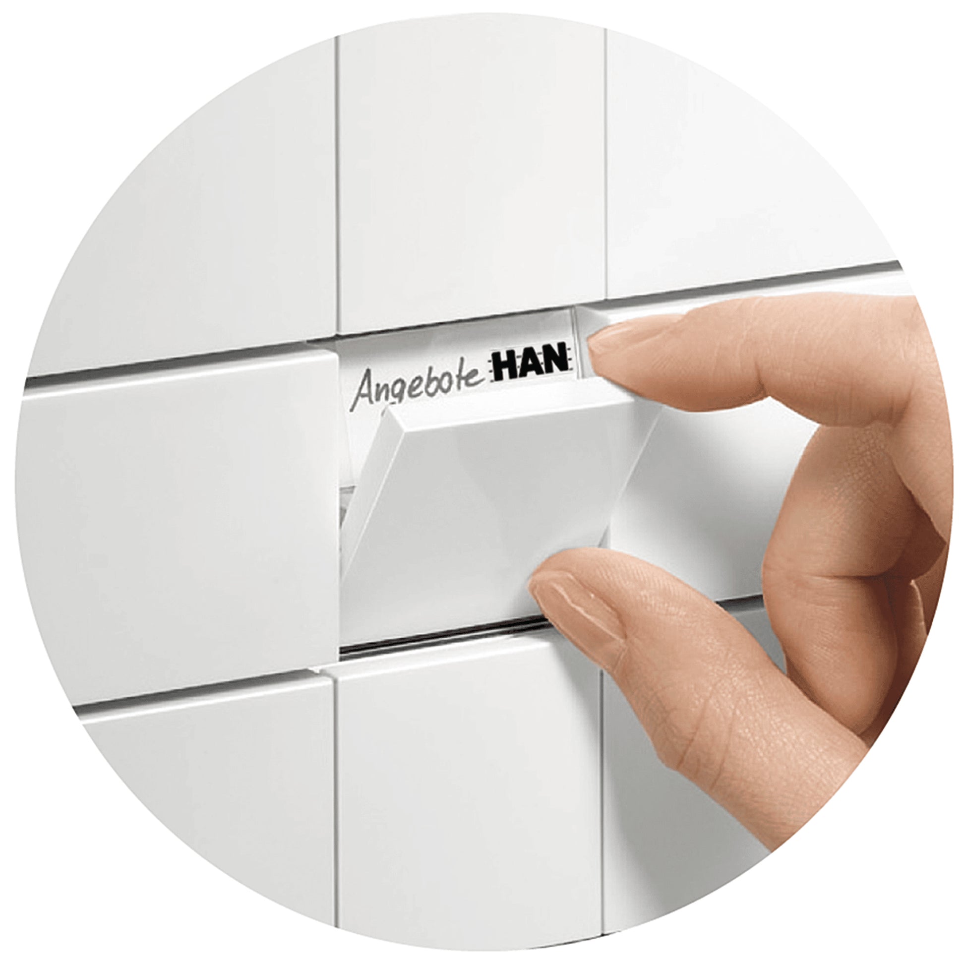 HAN Schubladenbox Smart-Line – 5 Schubladen, Weiss ABS, Hergestellt in Deutschland