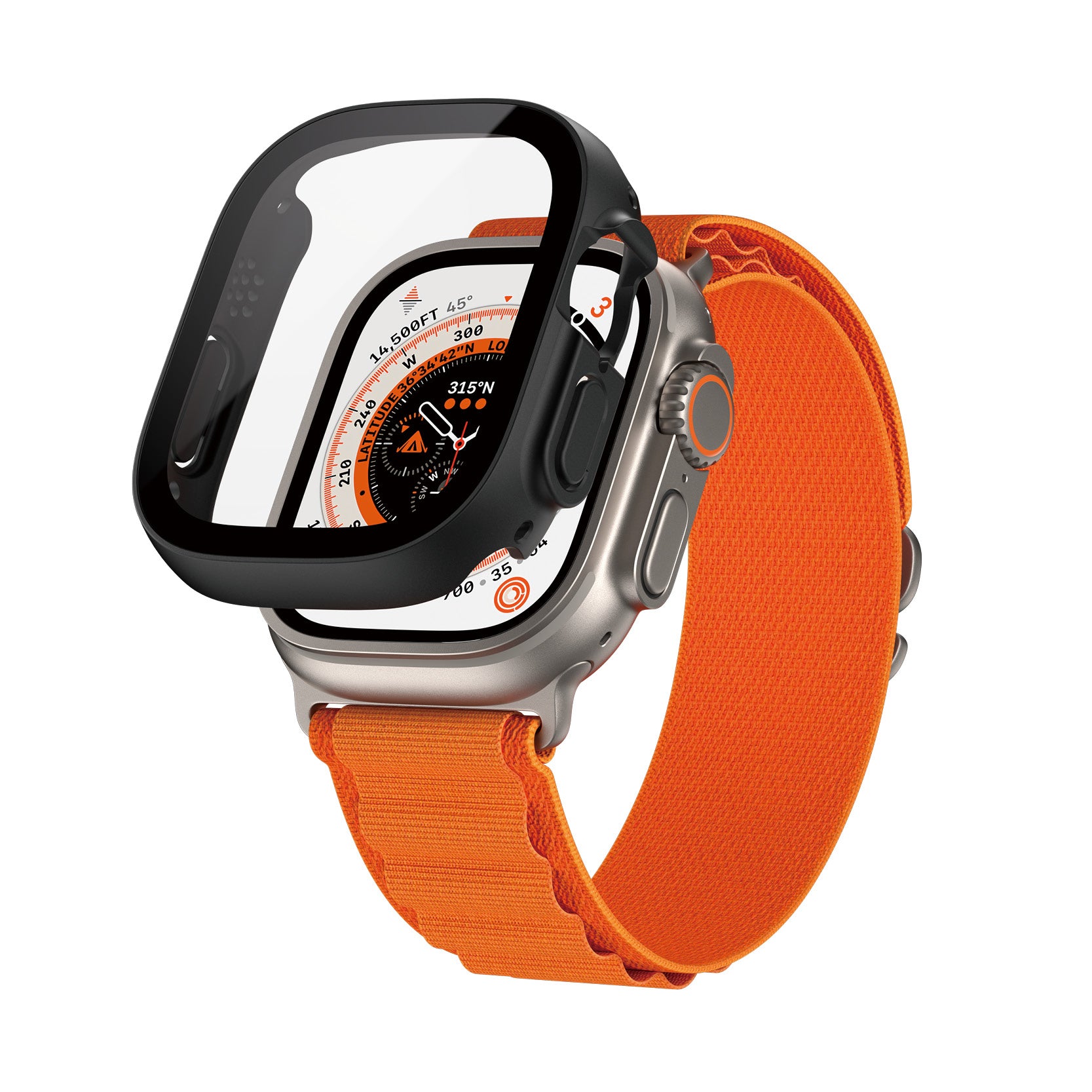 PanzerGlass Full Body – Displayschutz für Apple Watch Ultra 49 mm, Schwarz