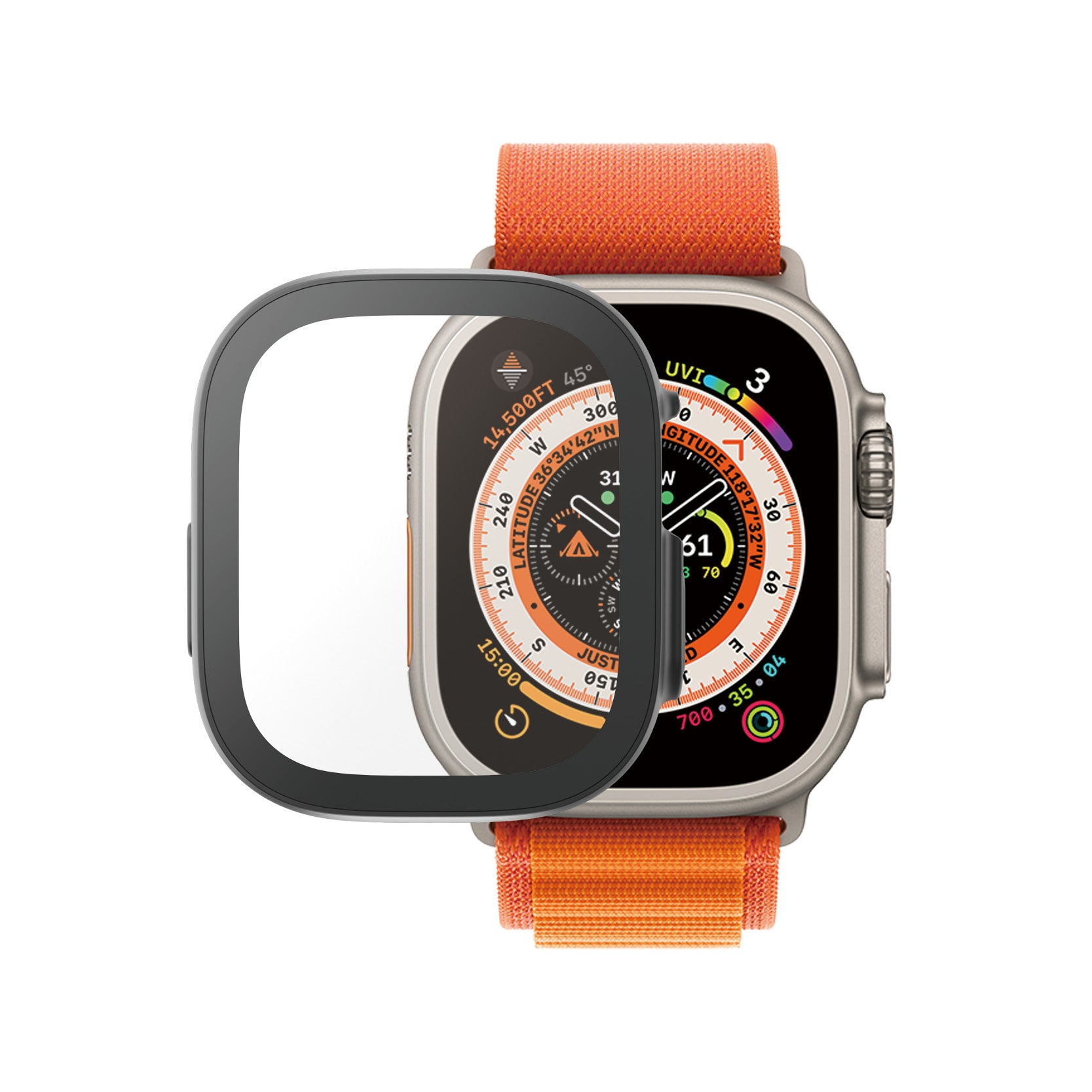 PanzerGlass Full Body – Displayschutz für Apple Watch Ultra 49 mm, Schwarz