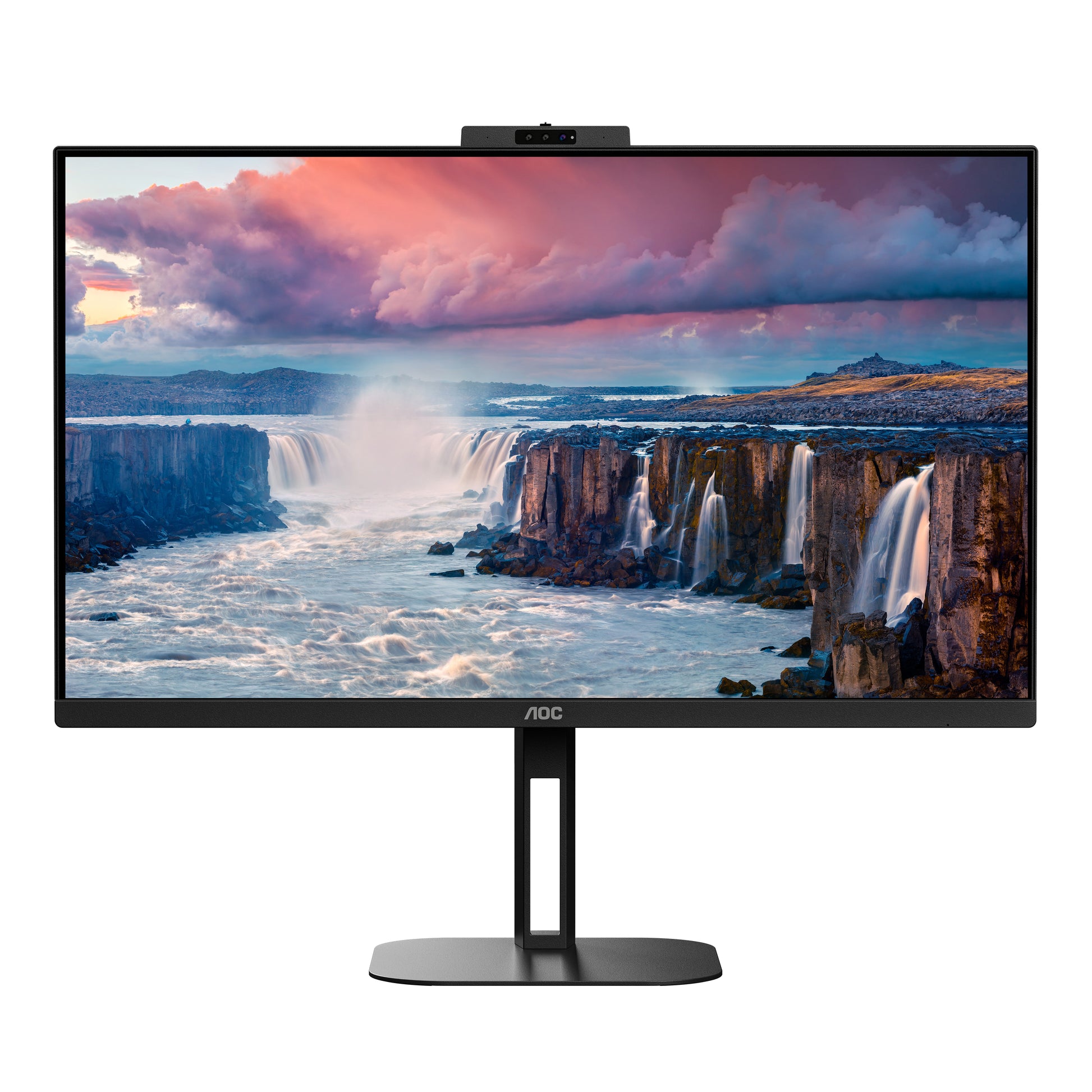 AOC Q27V5CW/BK – Monitor, 27", IPS, 75 Hz, 300 cd/m², Webcam, USB-C, Lautsprecher, VESA 100 × 100, Schwarz