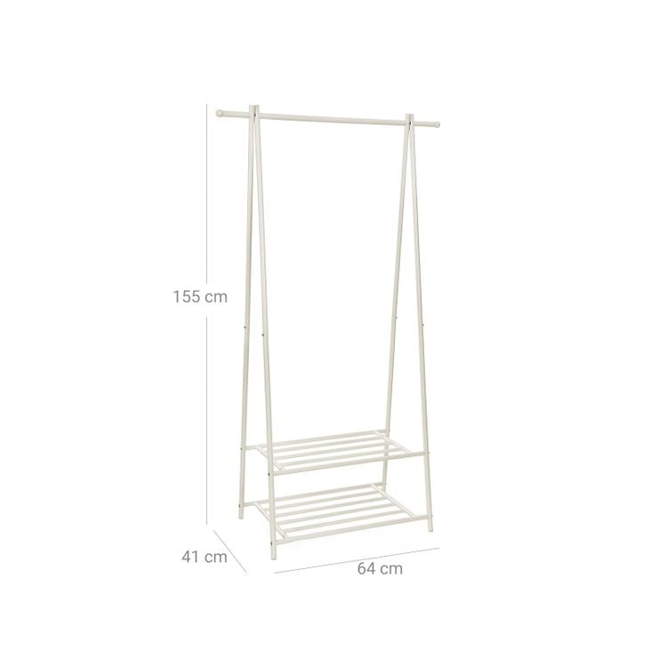 Songmics Garderobenständer – Metall – Weiss – 1'550 mm