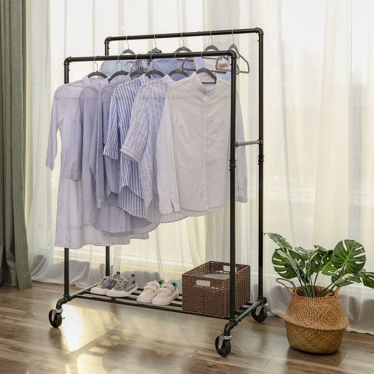 Songmics Garderobenständer – Stahl, Schwarz, 100 × 59 × 146 cm