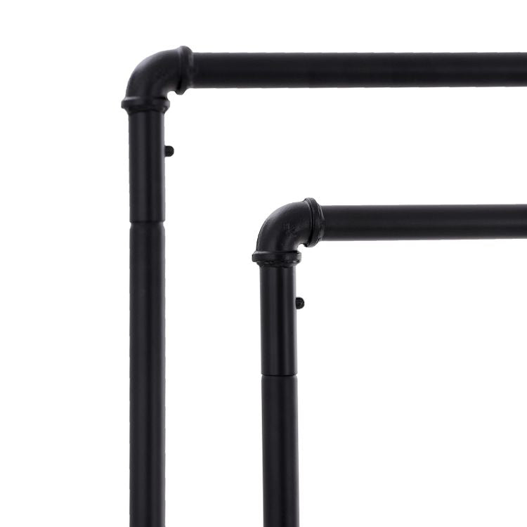 Songmics Garderobenständer – Stahl, Schwarz, 100 × 59 × 146 cm