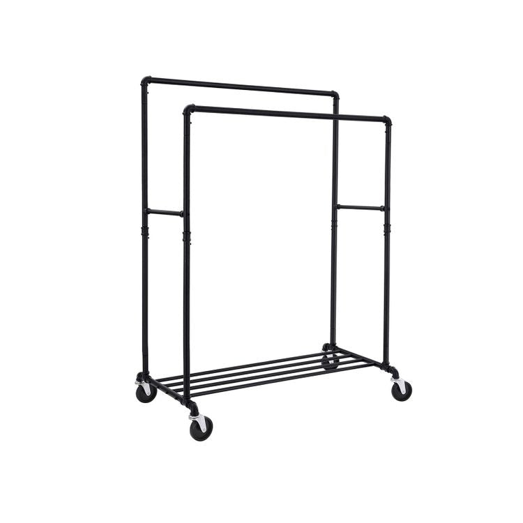 Songmics Garderobenständer – Stahl, Schwarz, 100 × 59 × 146 cm