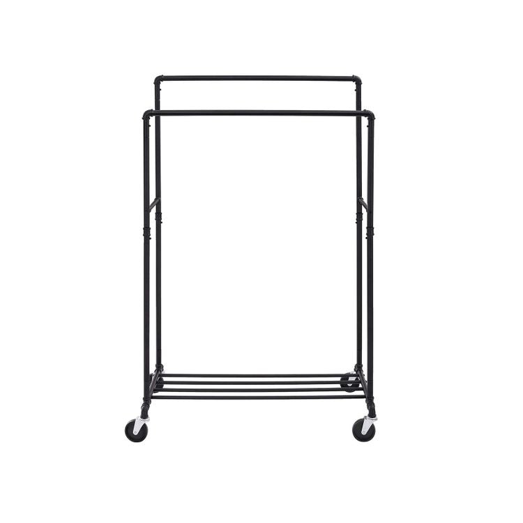 Songmics Garderobenständer – Stahl, Schwarz, 100 × 59 × 146 cm