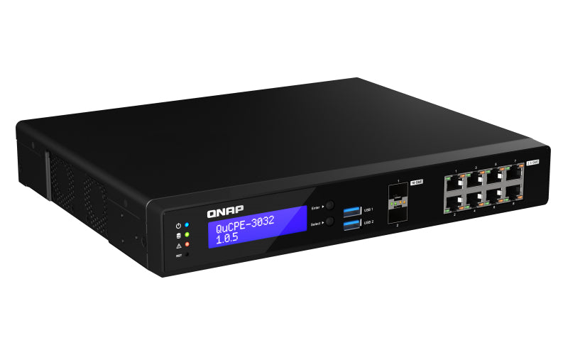 QNAP QuCPE-3032-C3558R-8G – VPN-Router – 8×2,5G, 2×10G SFP+, rackfähig