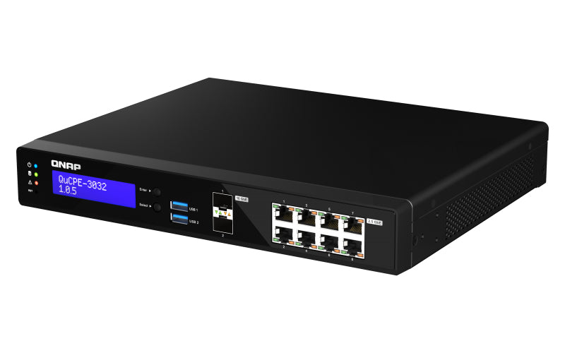 QNAP QuCPE-3032-C3558R-8G – VPN-Router – 8×2,5G, 2×10G SFP+, rackfähig