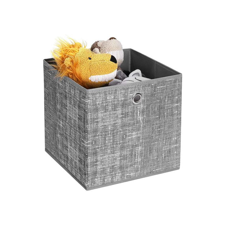 Songmics Klappbox – faltbar – Textil – grau – 300 × 300 × 300 mm – 6 Stück