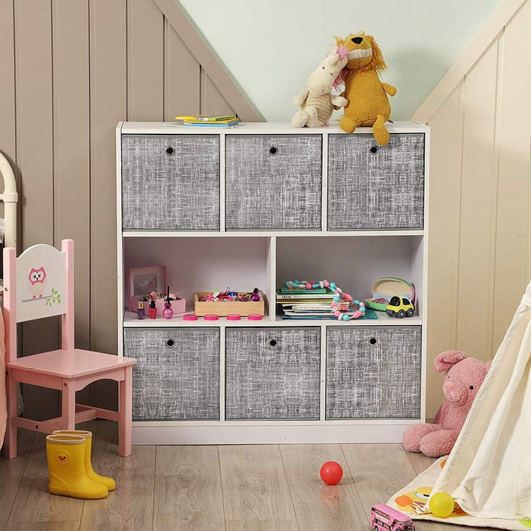 Songmics Klappbox – faltbar – Textil – grau – 300 × 300 × 300 mm – 6 Stück