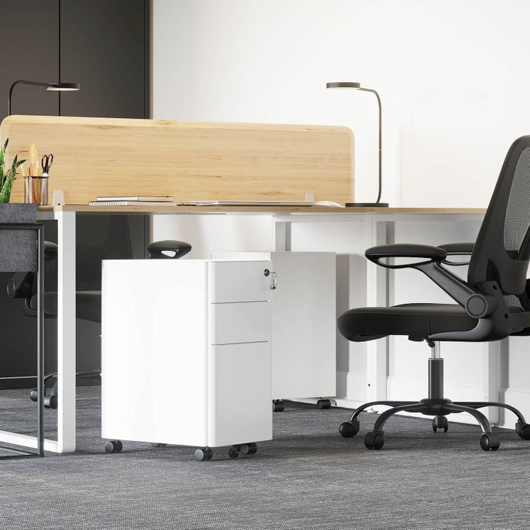 Songmics Schrank – Stahl, weiss, abschliessbar, 30 × 59,2 × 46 cm