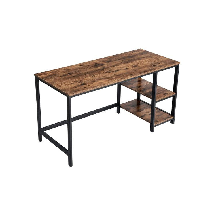 Vasagle Schreibtisch, 60 × 140 cm, braun/schwarz
