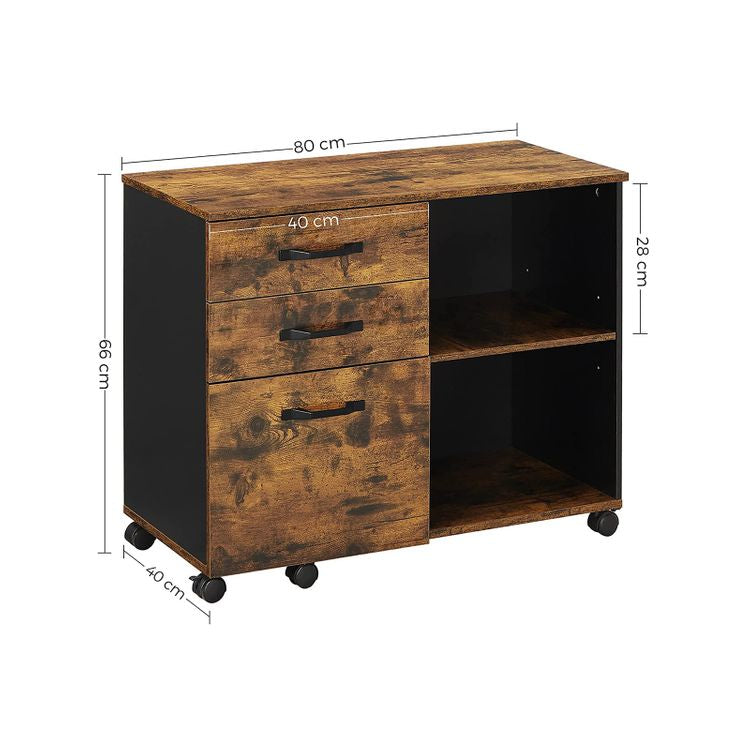 Songmics Schrank – Eisen, schwarz, 80 × 66 × 40 cm