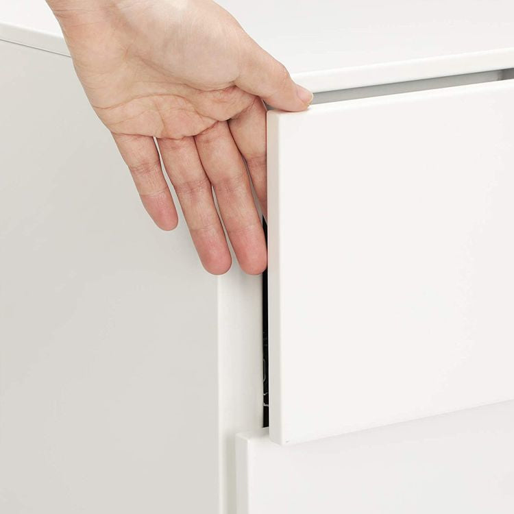 Songmics Rollcontainer – Stahl, weiss, abschliessbar, 45 × 39 × 55 cm