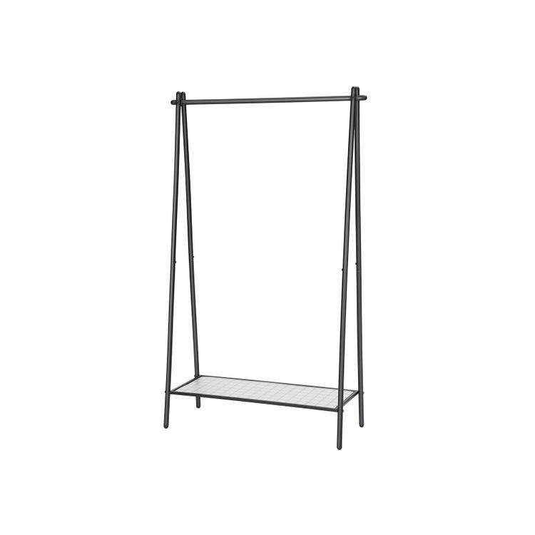 Songmics Garderobenständer – Stahl, Schwarz matt, 33,5 × 92,5 × 153 cm